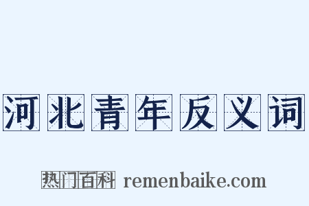 河北青年反义词是什么意思的图片